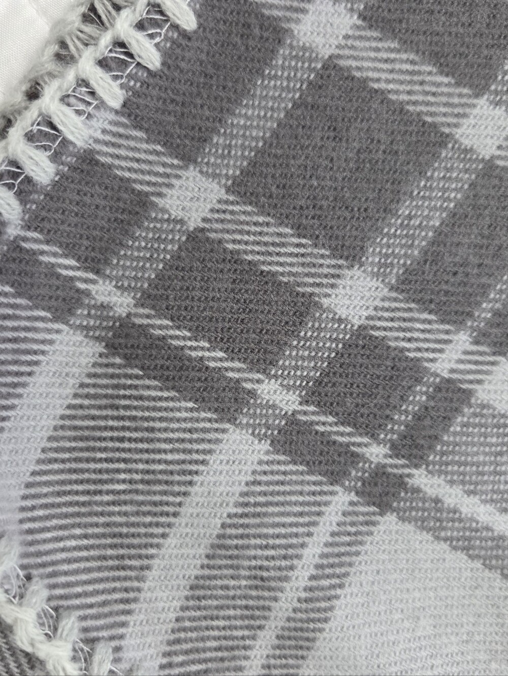 Grey Plaid Ruana. - Picture 8 of 9